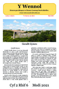 Wennol Medi 2021 - Cyfrol 2 Rhif 6